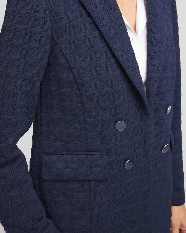 Textured Single-Breasted Knit Blazer - image 4